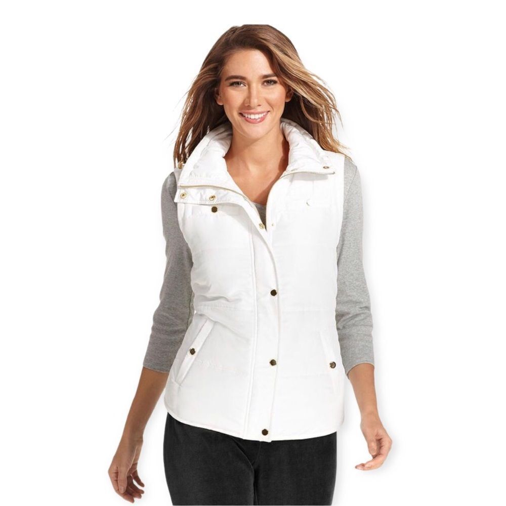 🔃Style & Co Sport White Puffer Vest